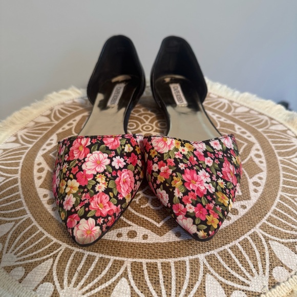 CAPE ROBBIN Women's Flats Shoes Floral Black & Pink Size 6 - Picture 3 of 6